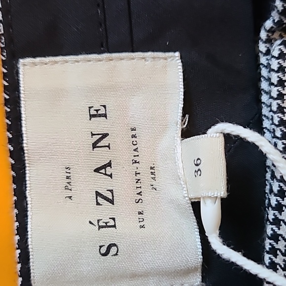 Nwt! Sezane martin trousers high waisted pied de poule - Picture 6 of 10